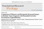 Comparison of Mini-perc and Retrograde Intrarenal Surgery in Residual Stone Fragments with Hounsfield Unit after Percutaneous Nephrolithotomy
